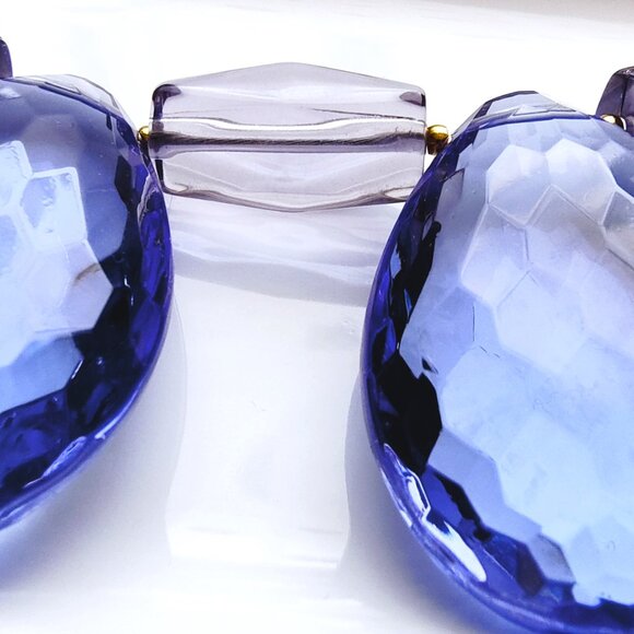 NWT J.CREW FACETED TEARDROP NECKLACE BLUE - Picture 10 of 16